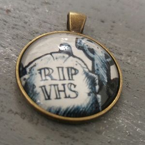 VHS is Dead Glass Pendant